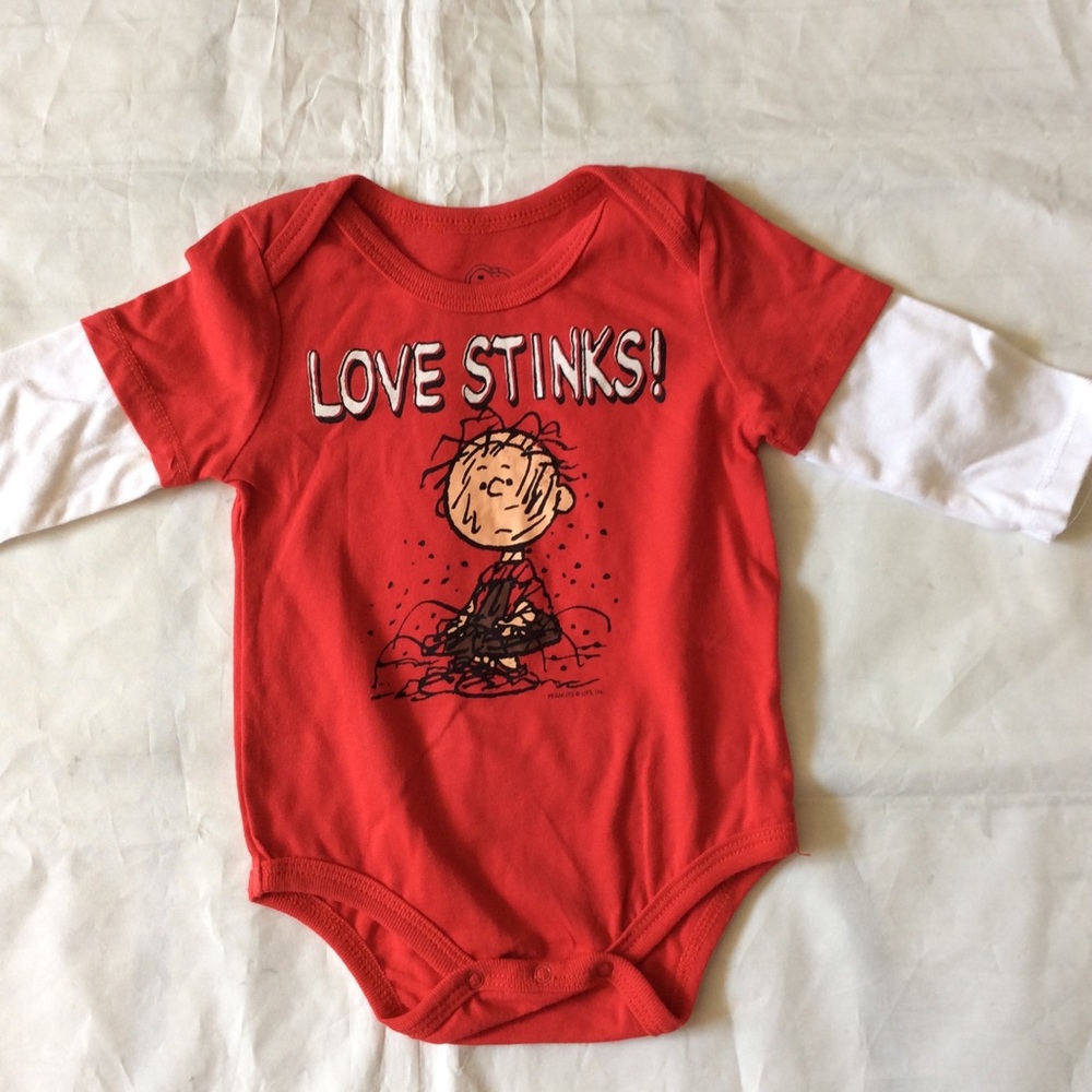 Peanuts LOVE STINKS Bodysuit 3M